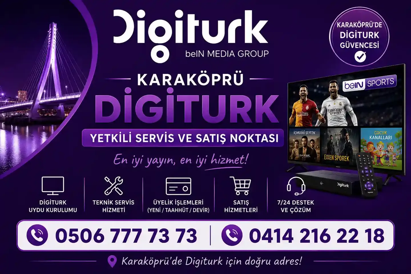 Digitürk Karaköprü Yetkili Bayi